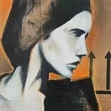 Profil orangé — illustration originale d’Anaïs Eck