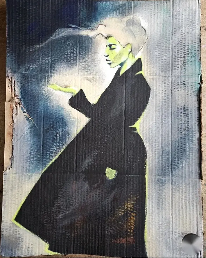 Figure sur carton — illustration originale d’Anaïs Eck