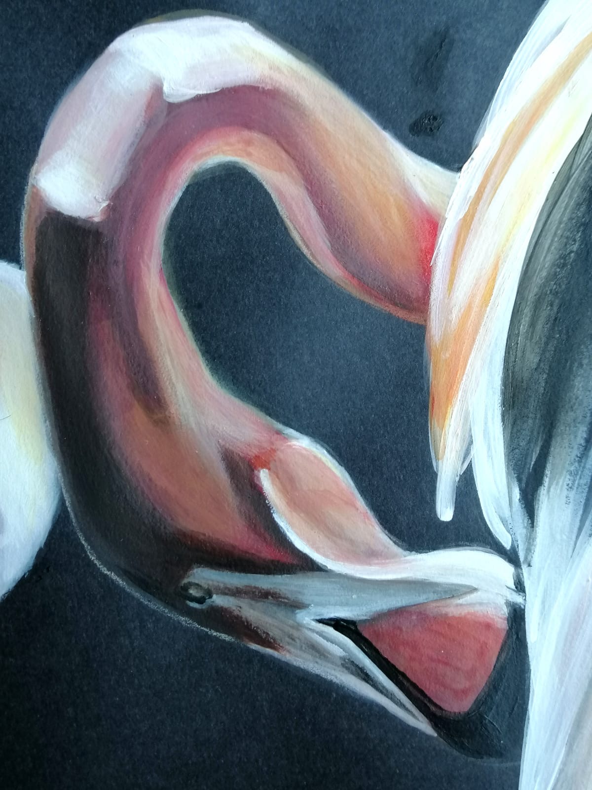 Vue de l’œuvre La vie à deux encadrée sur un mur clair / Framed view of La vie à deux on a light wall