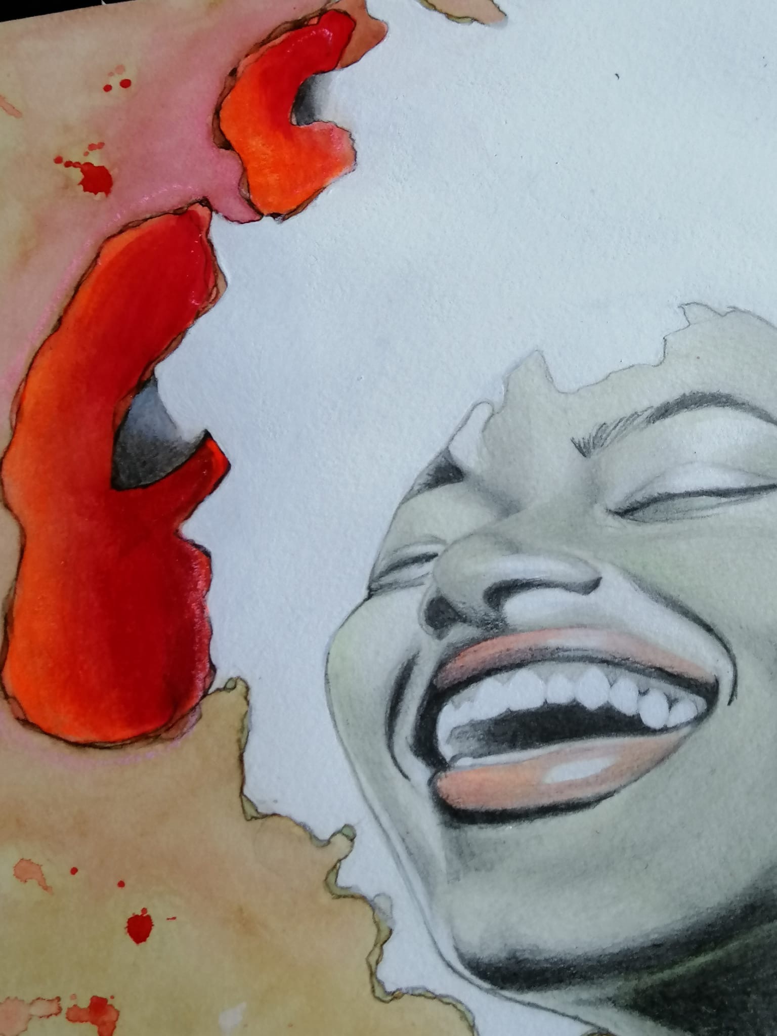 Détail du visage de Flowers, Anaïs Eck