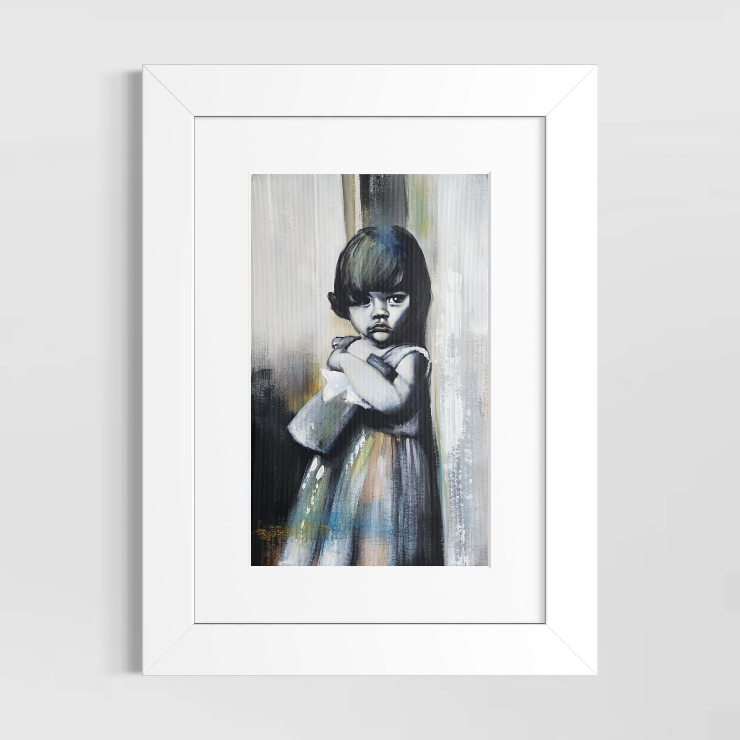 petite fille qui fait la moue par Anaïs Eck. / Little girl making a pout. by Anaïs Eck.