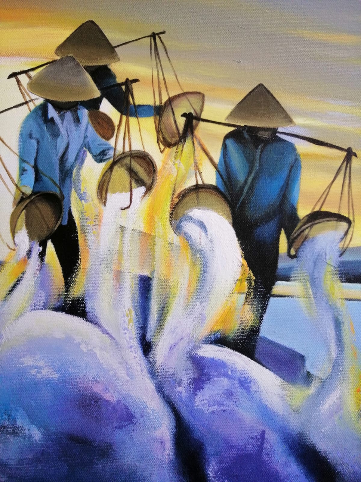 Détail des porteurs de sel / Detail of salt workers