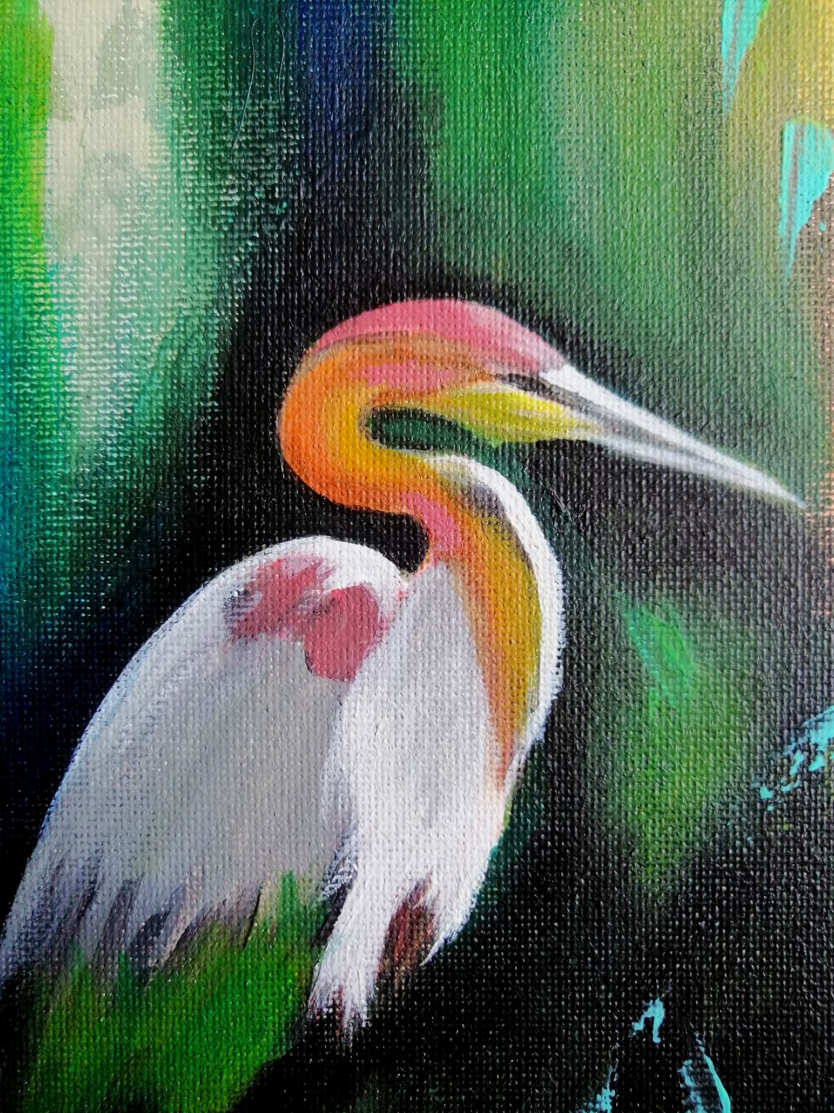 Tropical — détail des textures vertes et turquoises de la jungle, Anaïs Eck