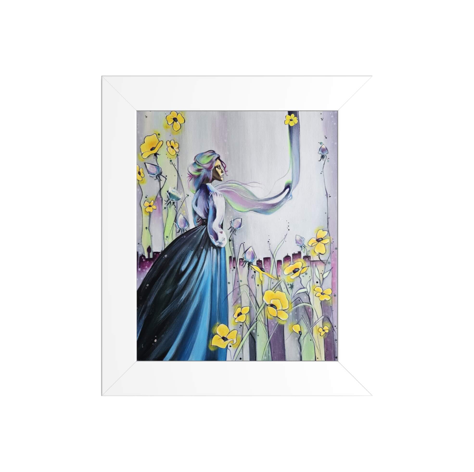 paysage onirique acrylique sur toile. / Dreamlike landscape, acrylic on canvas, signed Anaïs Eck